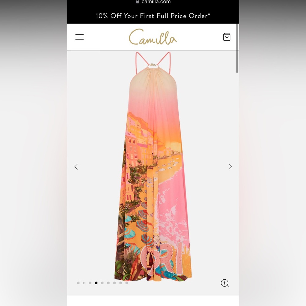 Camilla Gather Neck Halter Maxi Dress